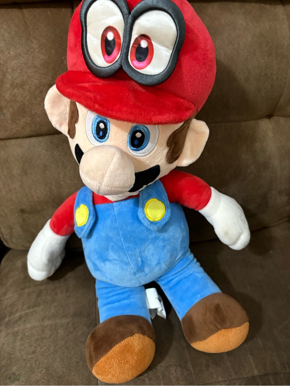 Mario Plush Hat Character Plush - Red Hat Blue Overalls